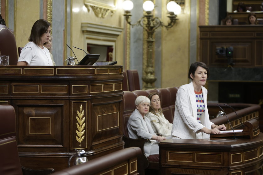 A portavoz do BNG, Ana Pontón, durante a súa intervención no Congreso