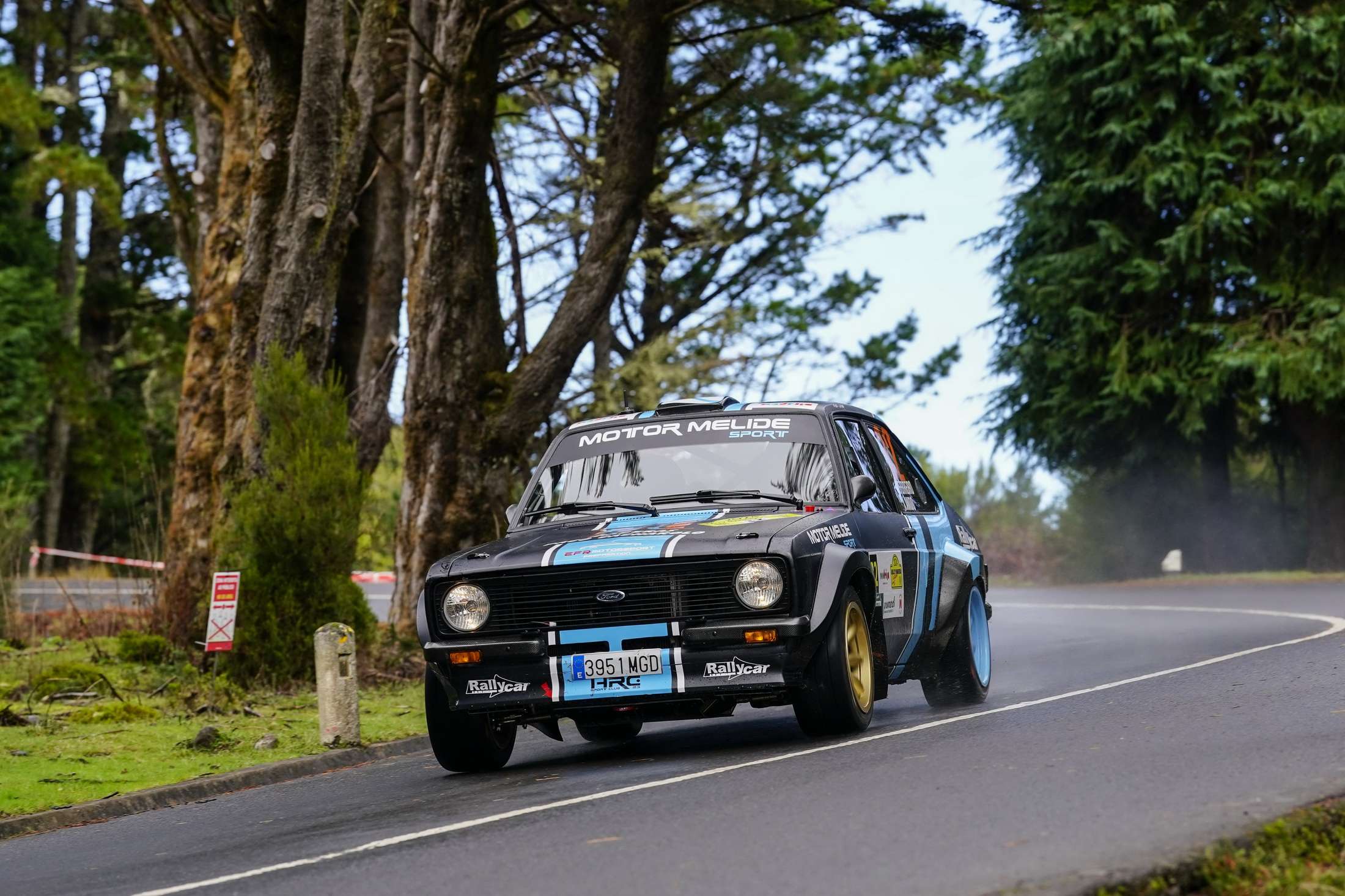 O coche de Ferreiro e Anido durante unha das probas do Campionato de Europa de Ralis Históricos 2025 (Foto: José Bernardo Díaz)